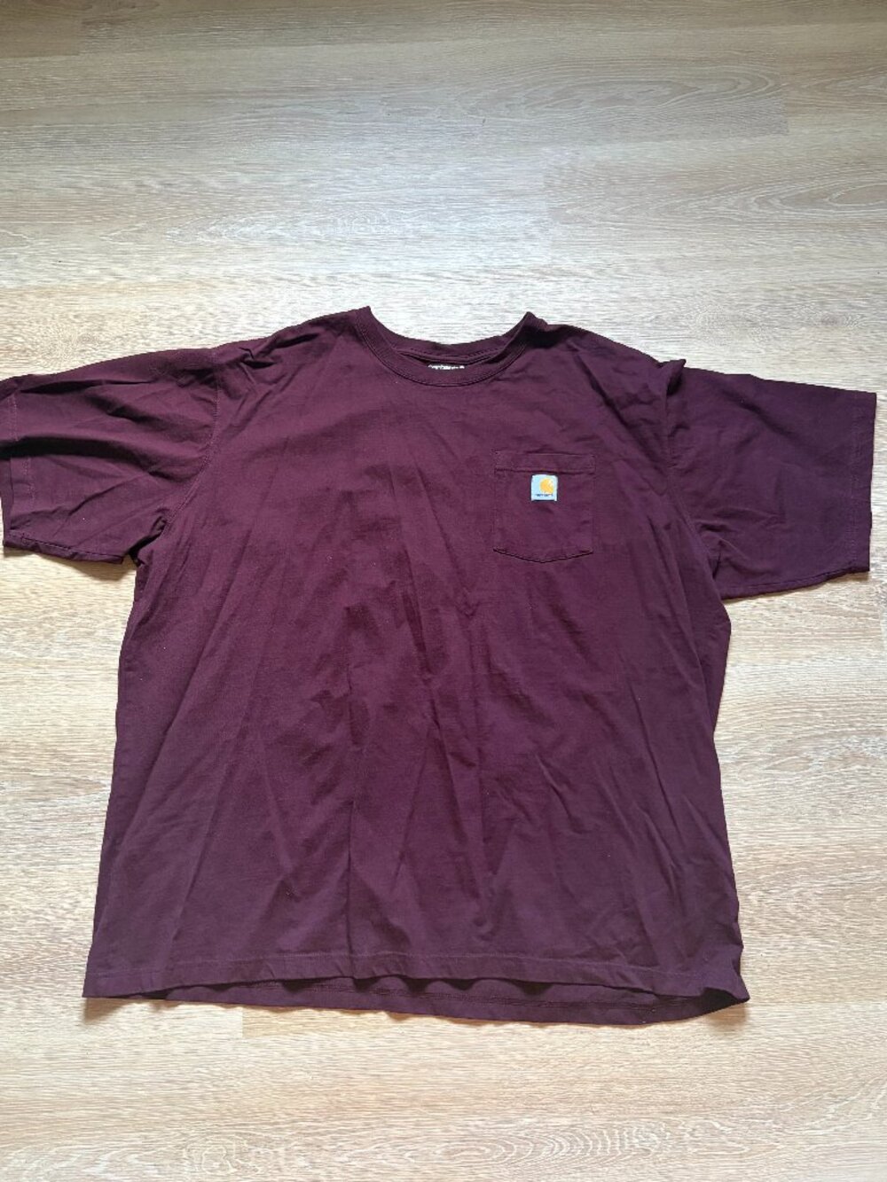 Men's Red Carhartt Short Sleeve Shirt Size 3XL Loose Fit